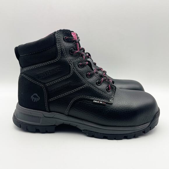 Wolverine Womens Piper Composite-Toe 6" Work Boot US 7 M Black WP Leather NIB - Picture 4 of 13